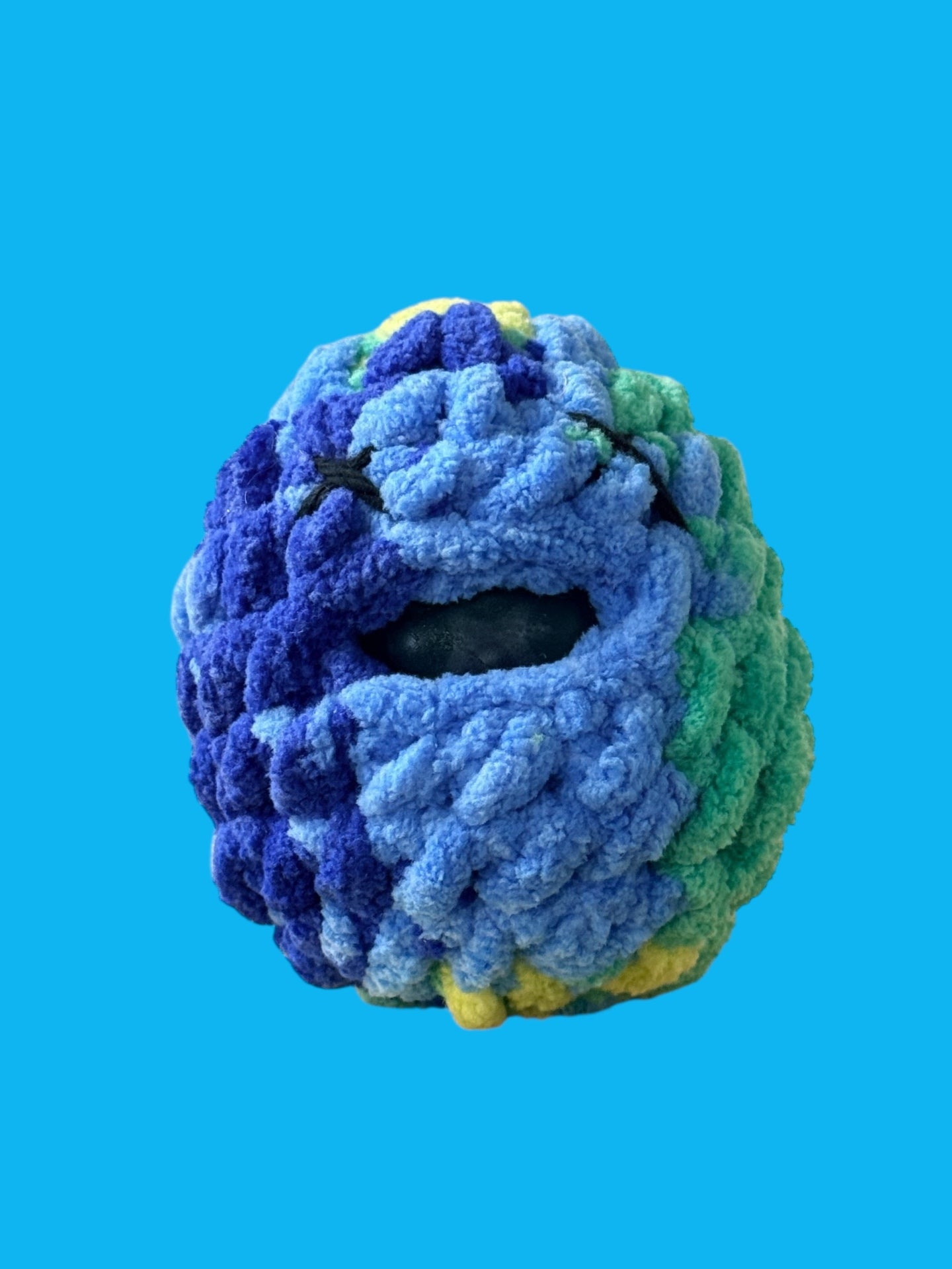 Crochet Squishy Stress Ball - Blue Green Mix