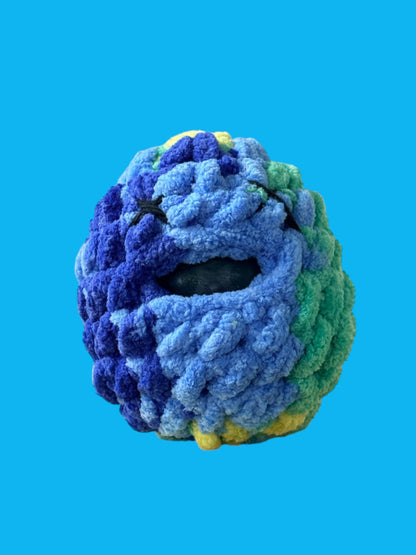Crochet Squishy Stress Ball - Blue Green Mix