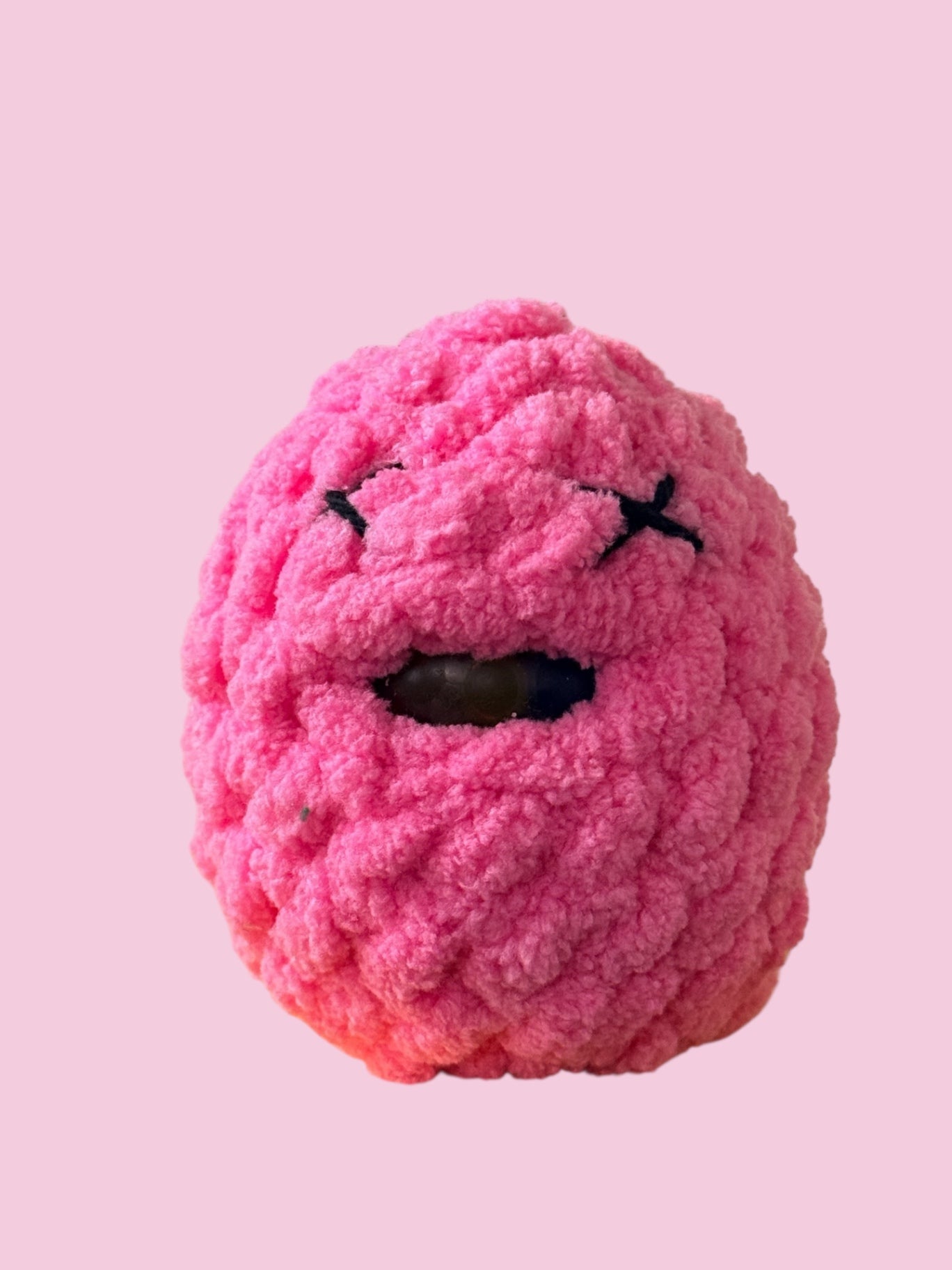Crochet Squishy Stress Ball - Hot Pink