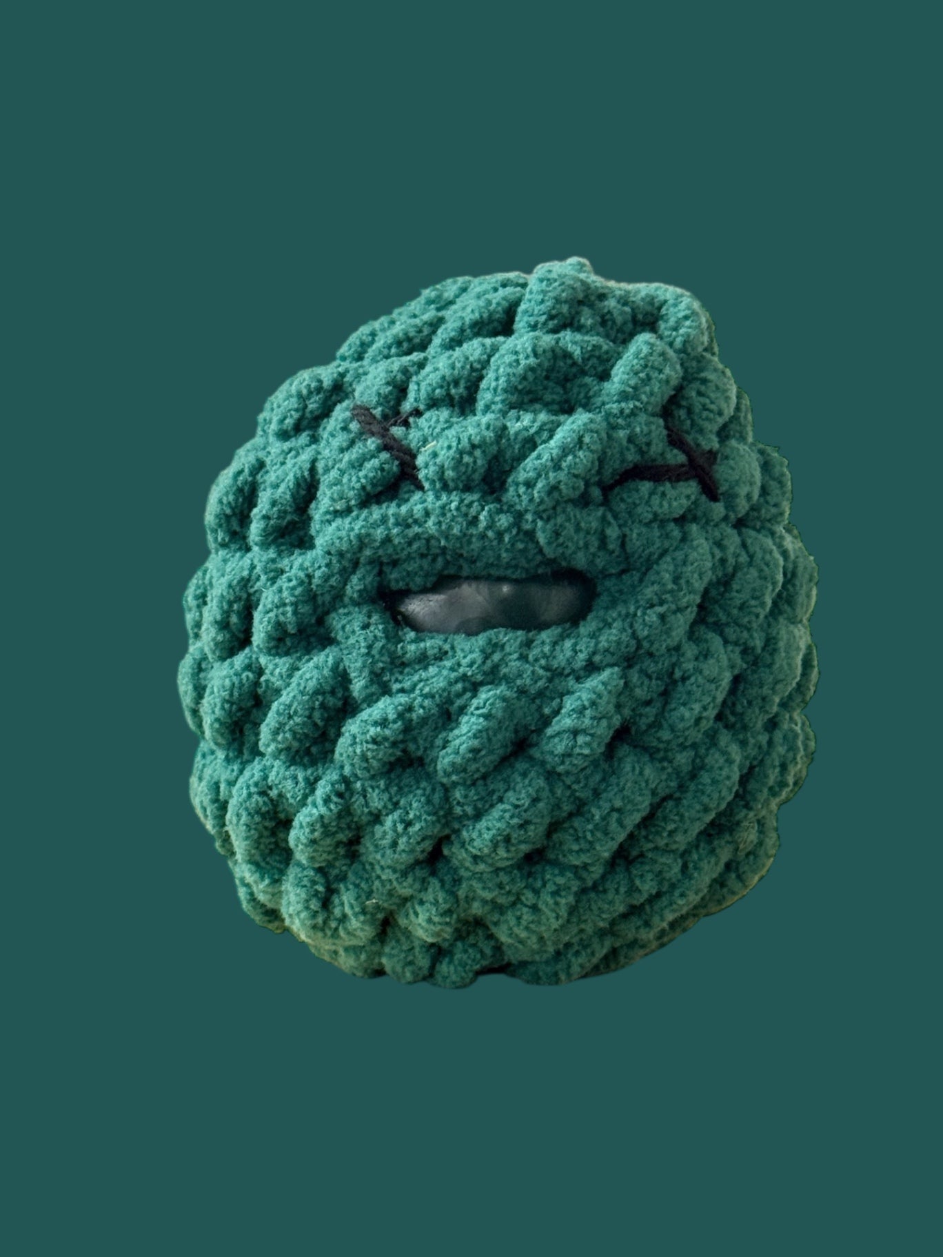 Crochet Squishy Stress Ball - Dark Green