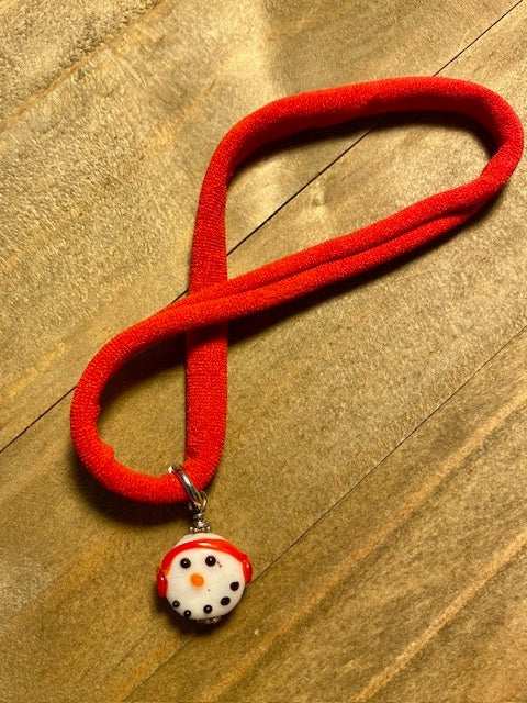 Kids multi wear (choker, bracelet & hair) - snowman 