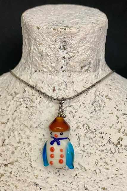 Kids necklace -  snowman