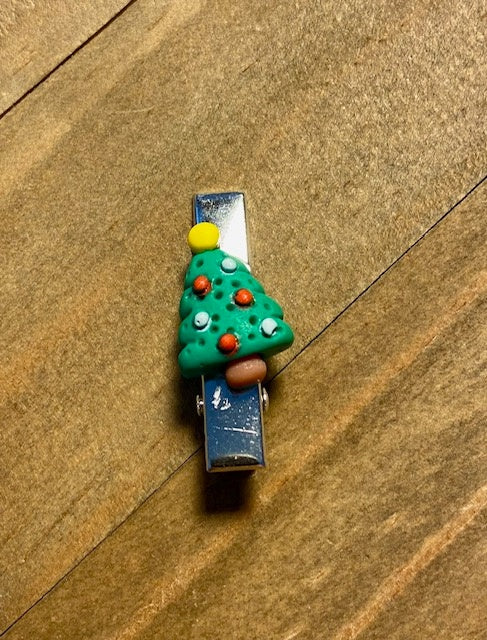 Kids hair clip - Christmas tree