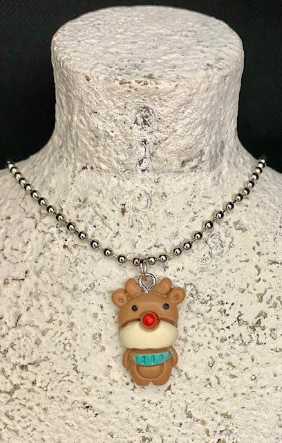 Kids necklace - reindeer