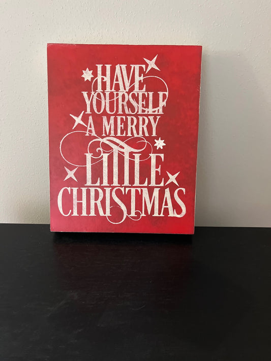 Merry Little Christmas sign