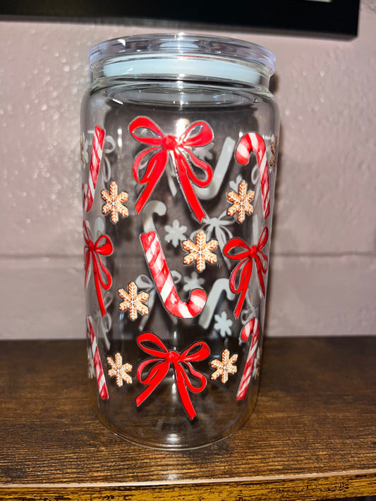 Bows & candy canes cup