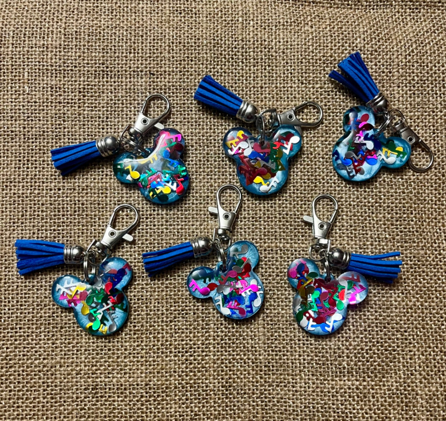 Musical Mouse Resin Keychain