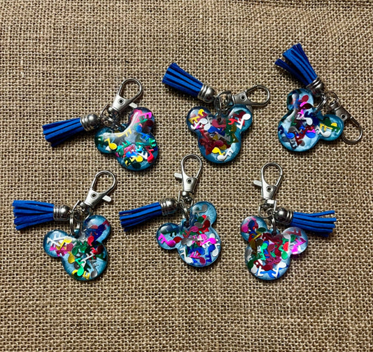 Musical Mouse Resin Keychain