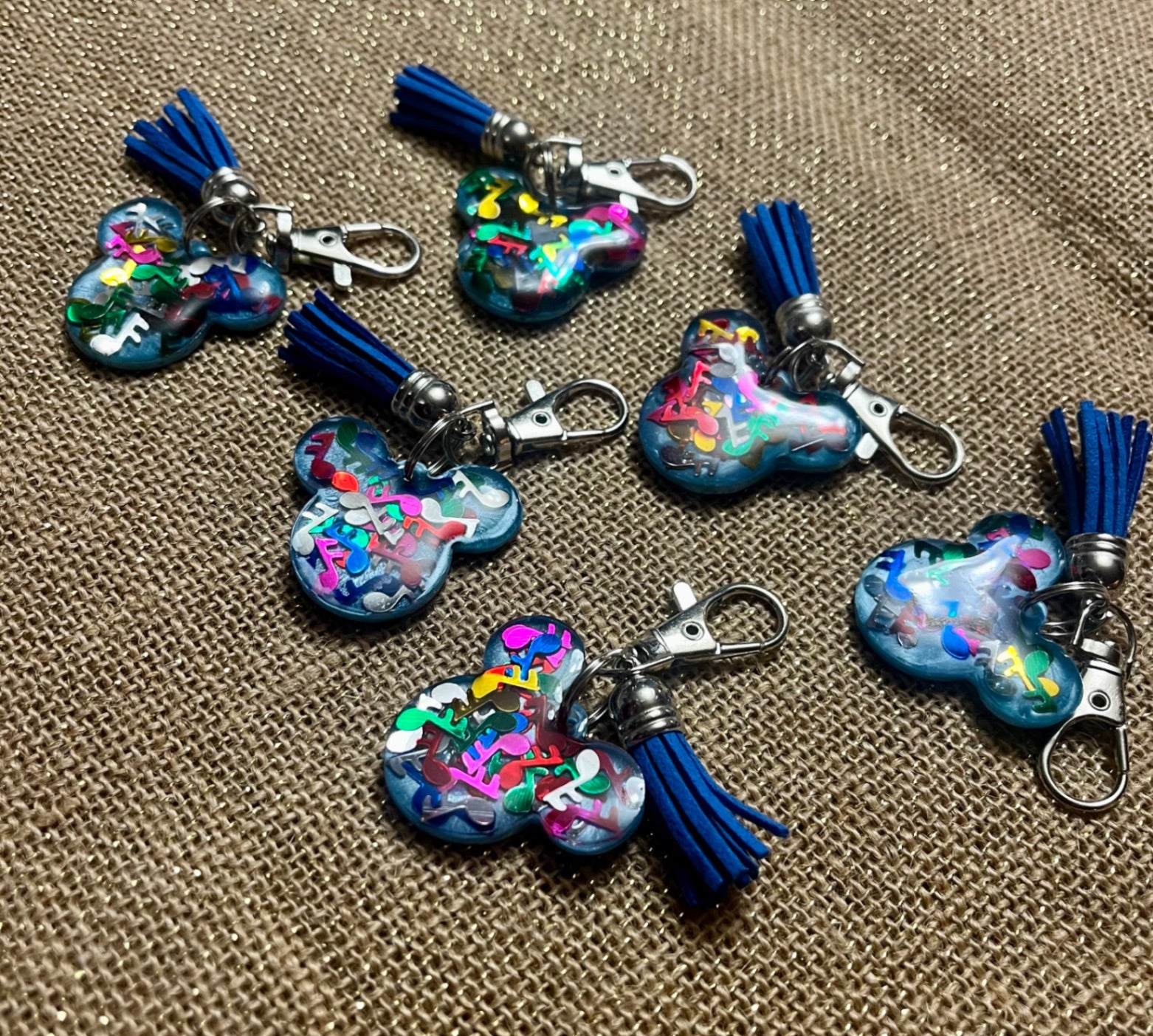Musical Mouse Resin Keychain