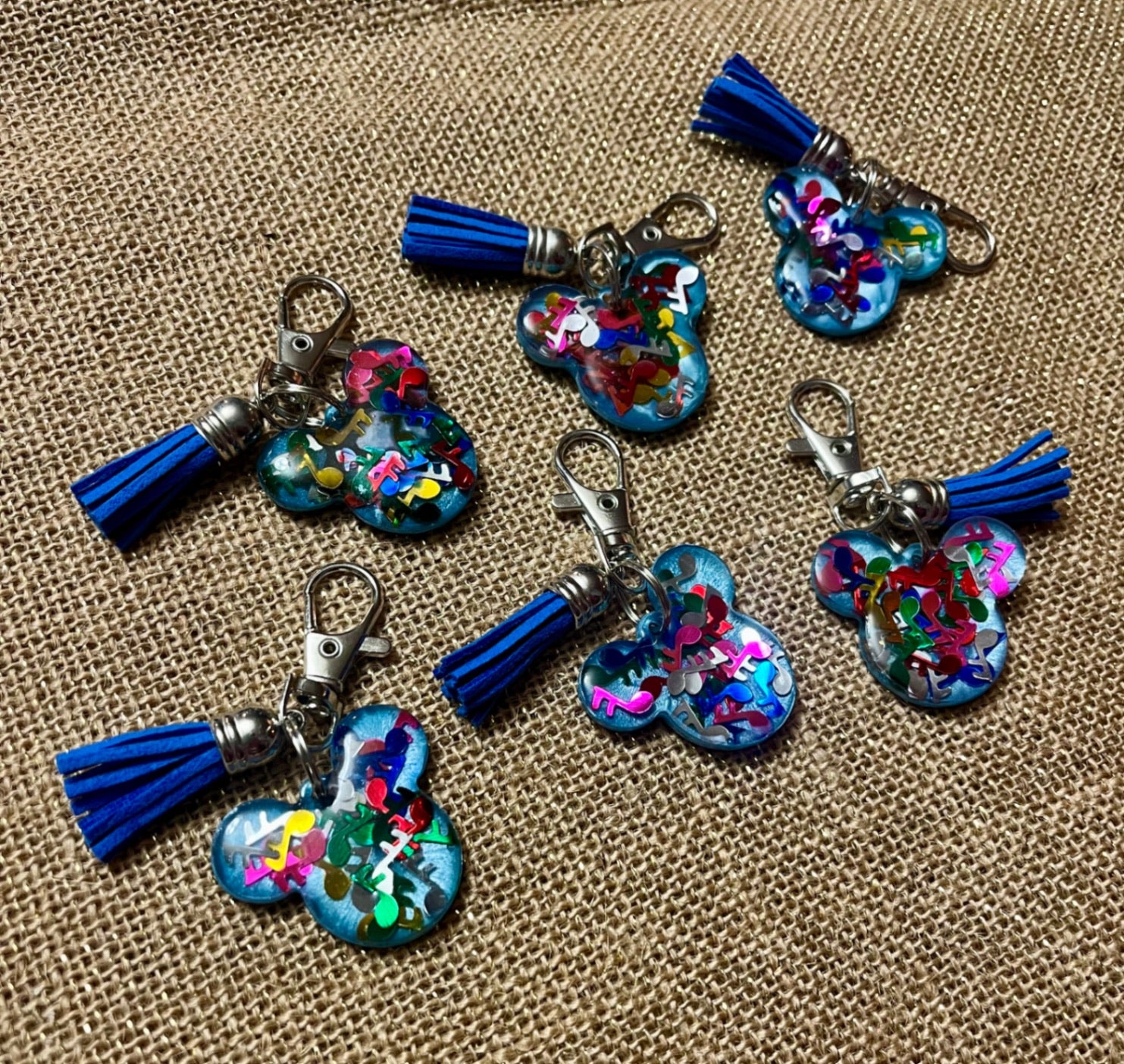 Musical Mouse Resin Keychain