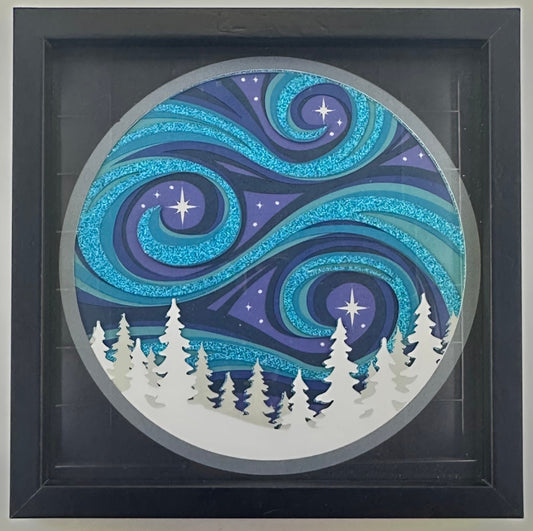 Winter Winds Shadowbox with Black Frame