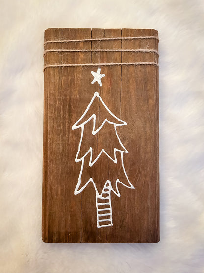Hand Painted Wood Tree Decor