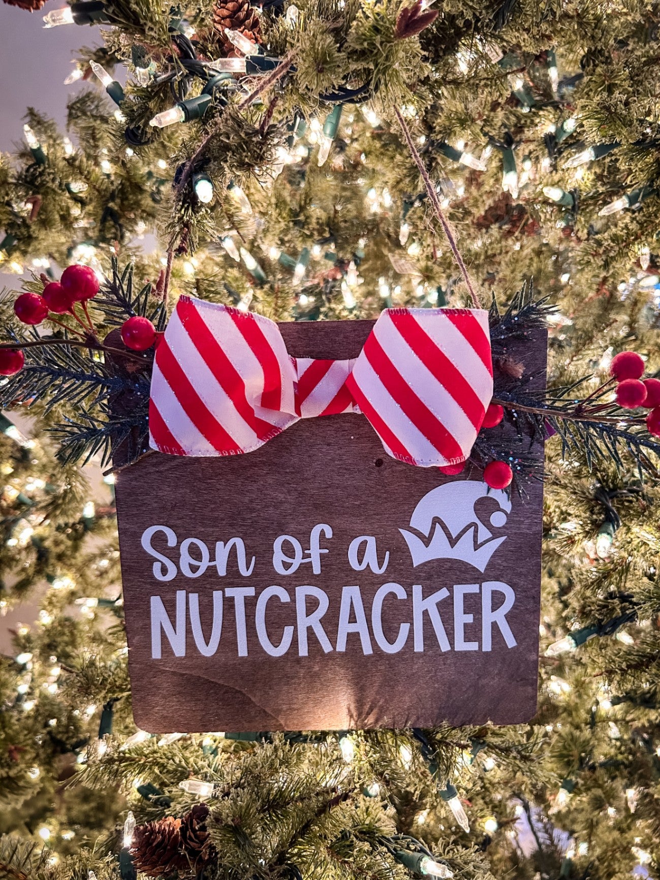 "Son of a Nutcracker" Painted Wood Holiday Sign