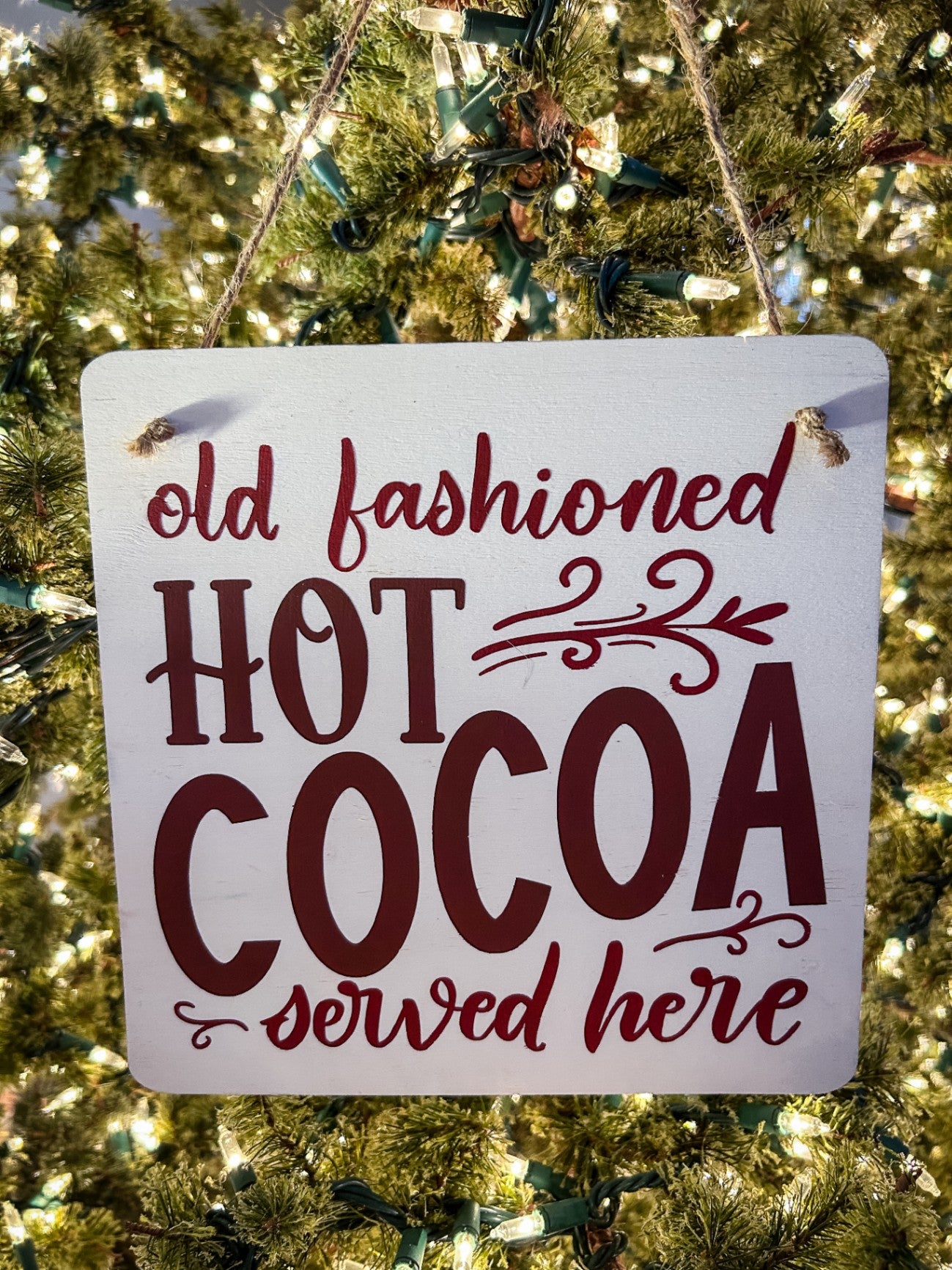 "Hot Cocoa" Painted Wood Holiday Sign