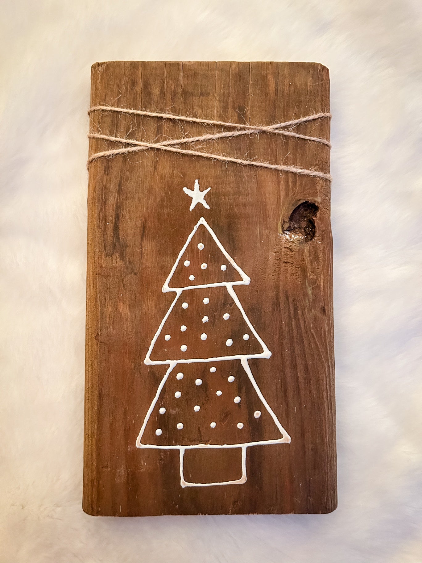 Hand Painted Wood Tree Decor