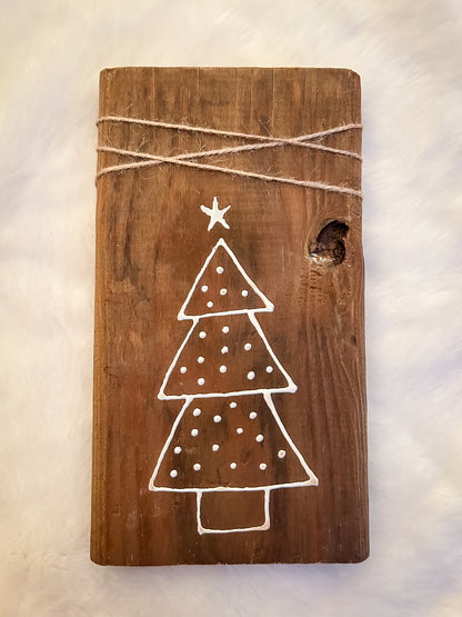 Hand Painted Wood Tree Decor