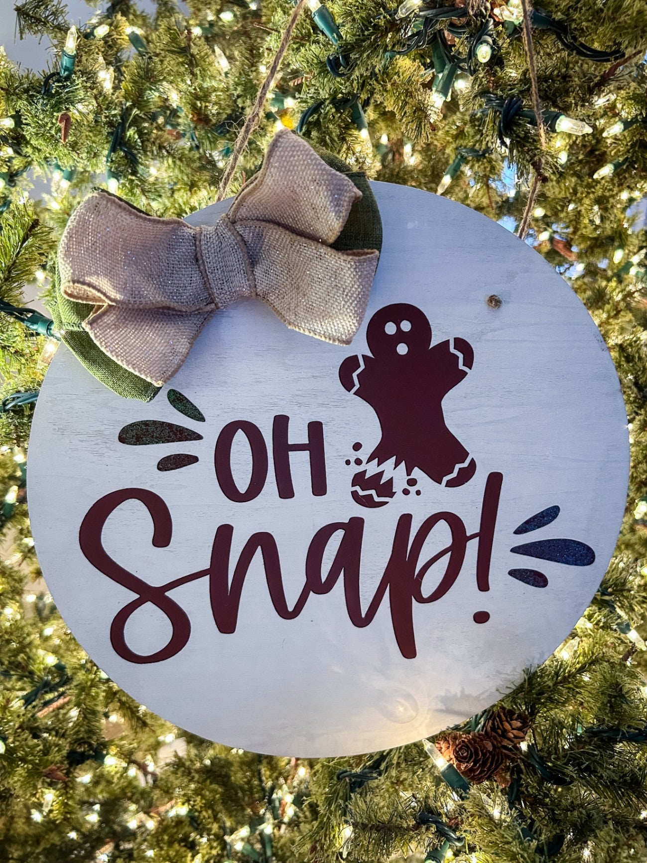 "Oh Snap" Painted Wood Holiday Sign