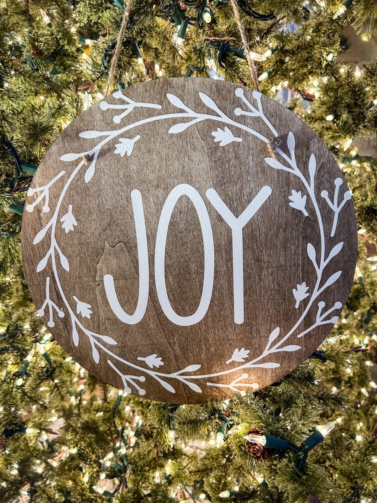 "Joy" Painted Wood Holiday Sign