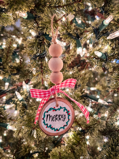 Holiday Sayings Bead Ornament 