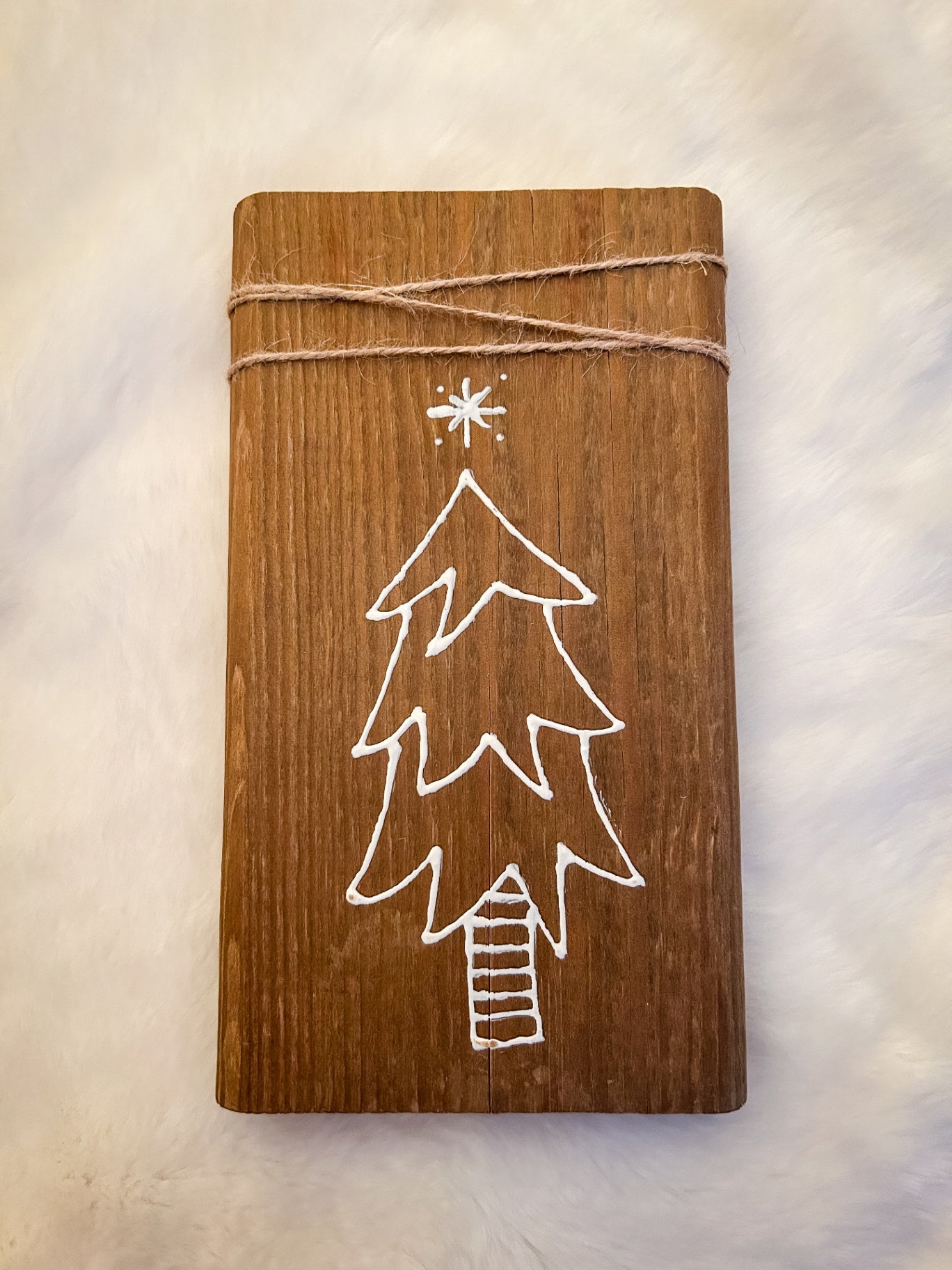 Hand Painted Wood Tree Decor