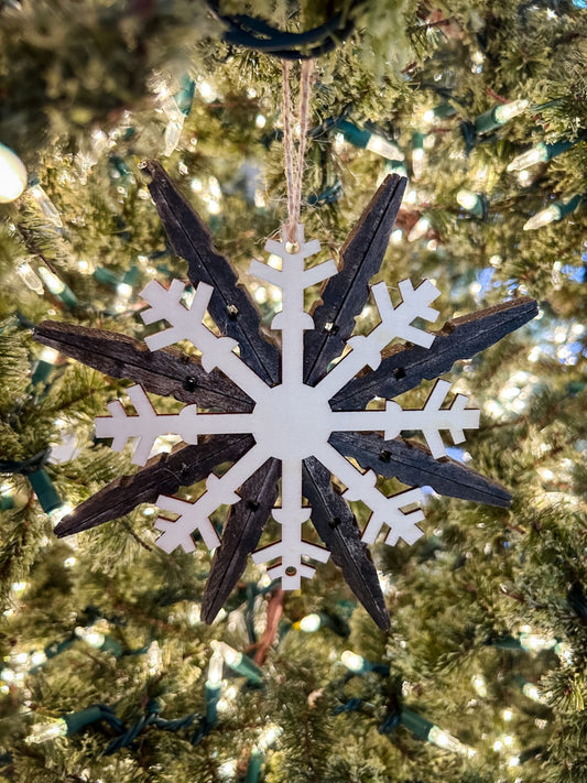 Clothespin Snowflake Ornament