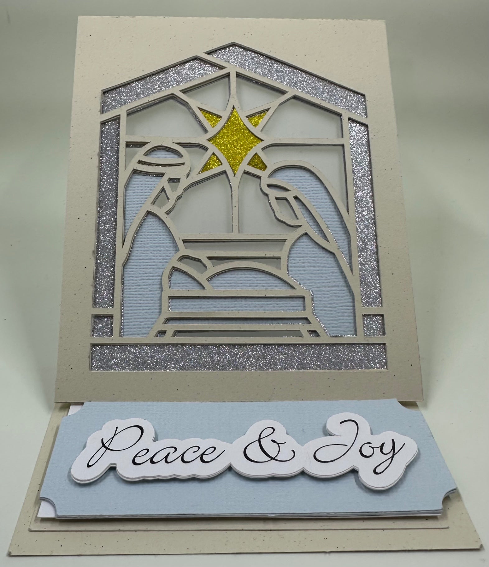 Peace and Joy Card with Tealight