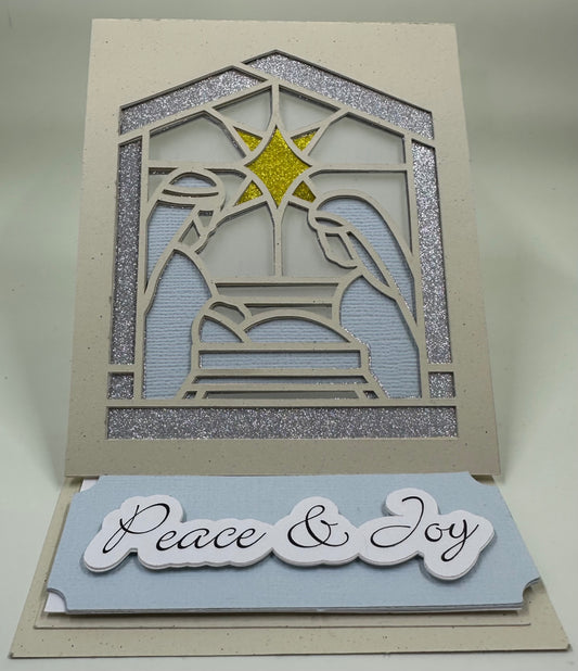 Peace and Joy Card with Tealight