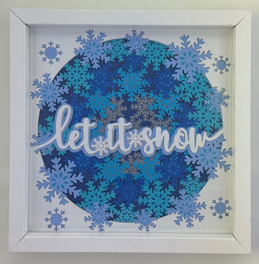 Let it Snow Layered Paper Shadowbox