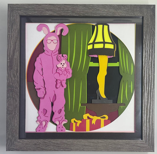 You’ll Shoot Your Eye Out Ralphie Layered Paper Shadowbox