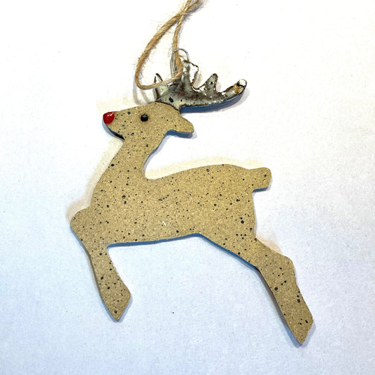 Ceramic Reindeer Ornament