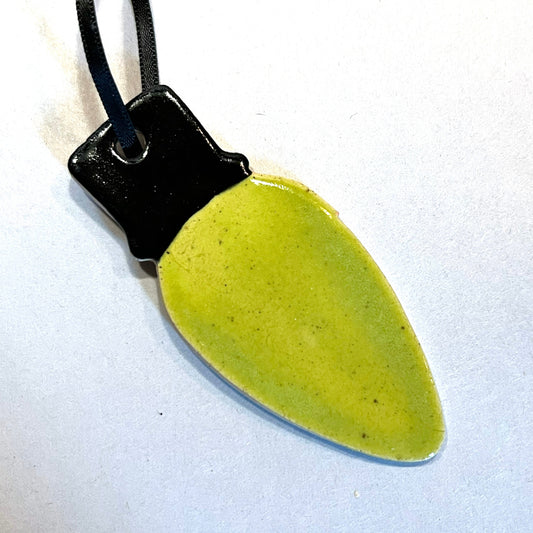 Light bulb ornament - Lime Green