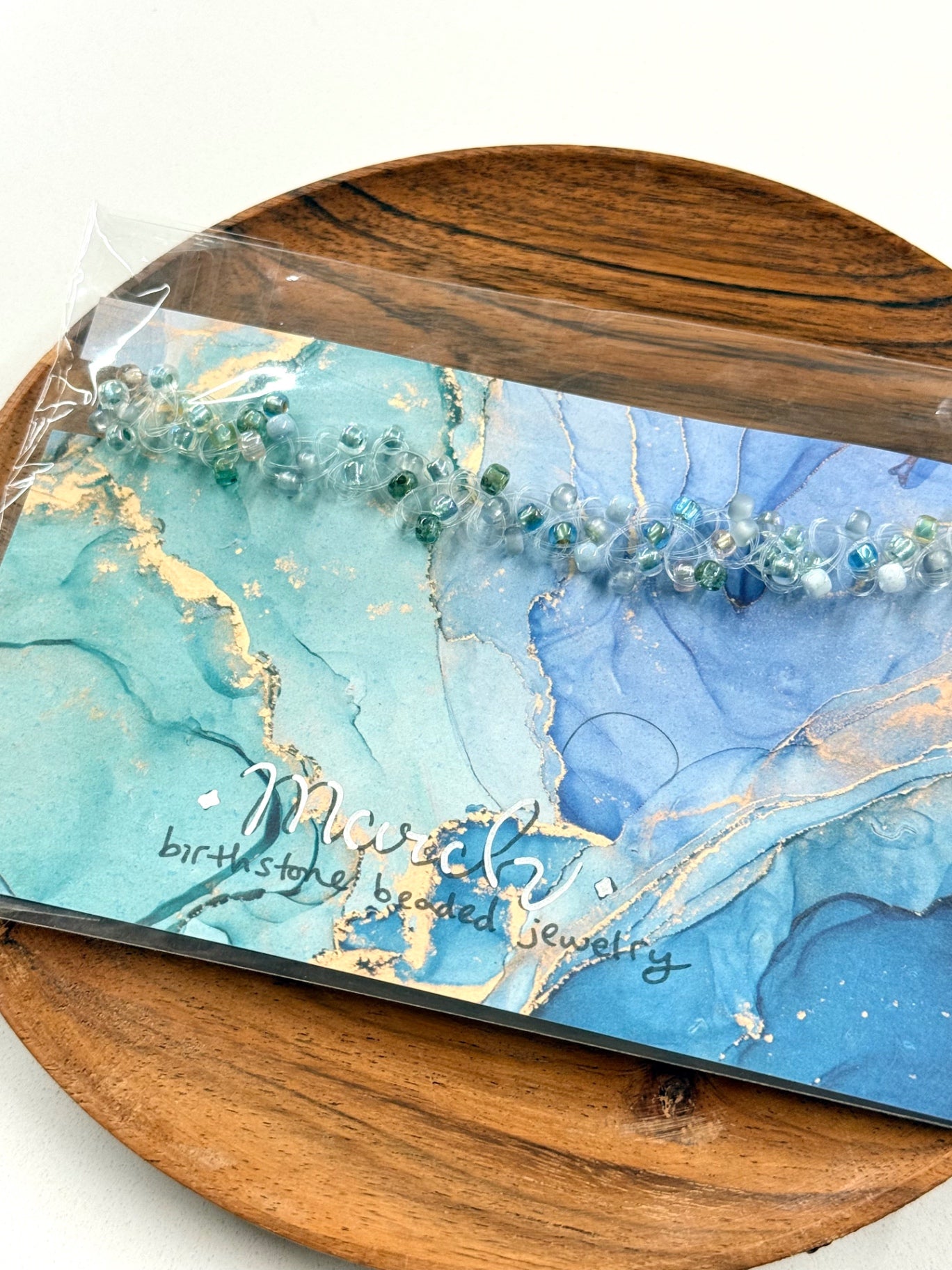 March Birthstone Aquamarine Twisted Beaded Multiwear Jewelry