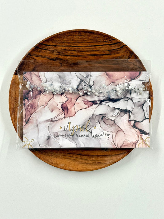 April Birthstone Diamond Twisted Beaded Multiwear Jewelry