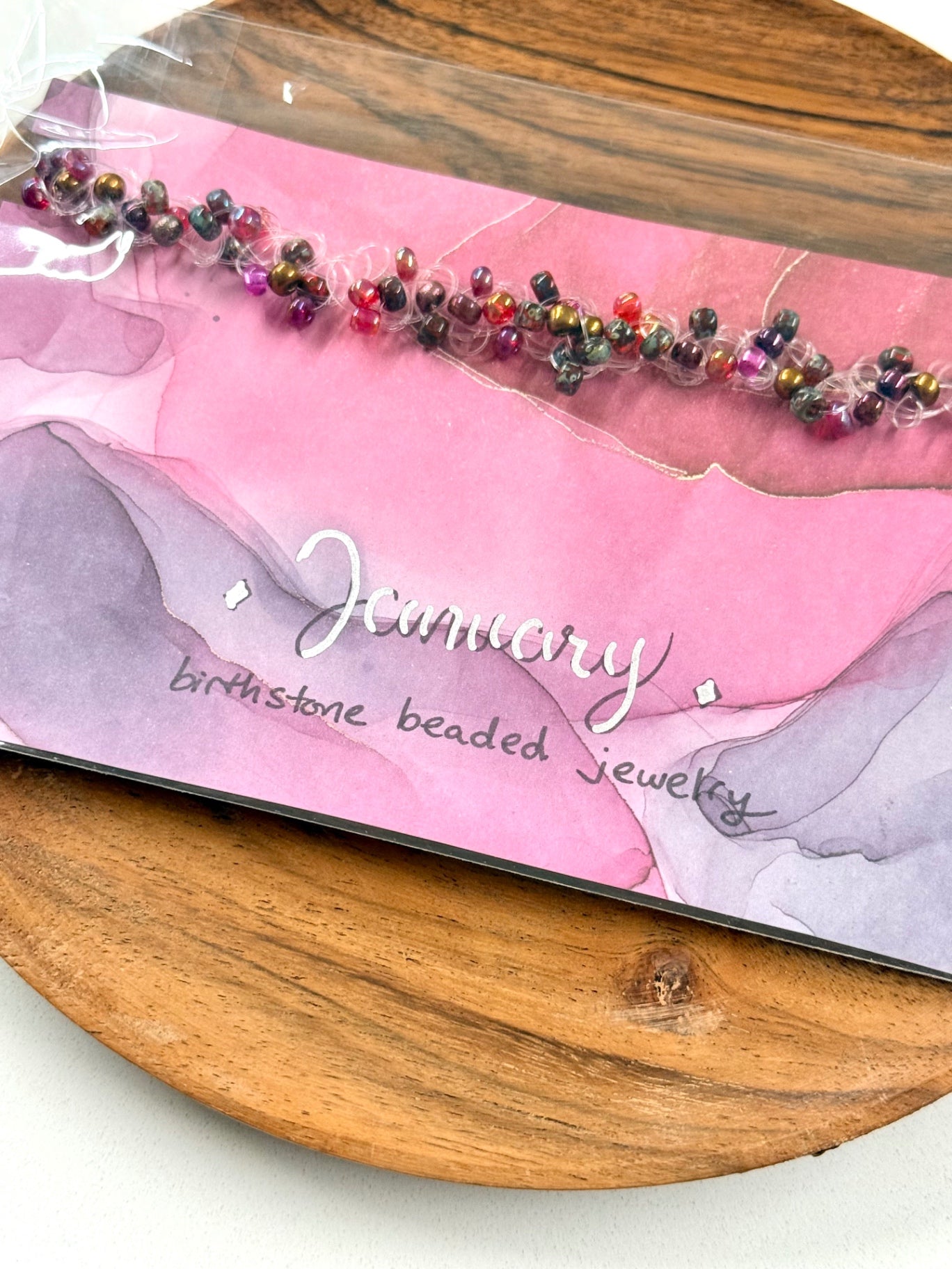 January Birthstone Garnet Twisted Beaded Multiwear Jewelry