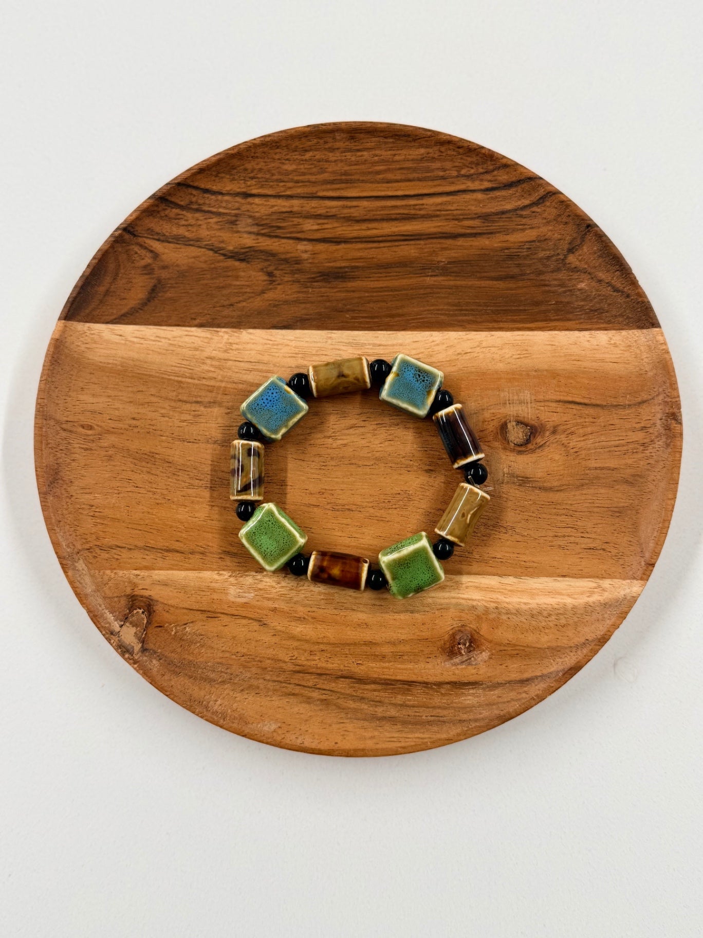 Earthy Ceramic Bead Bracelet