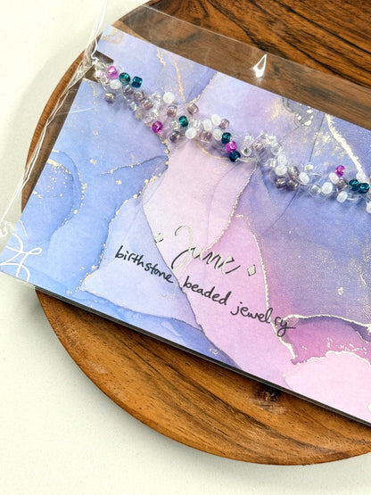 June Birthstone Pearl, Moonstone & Alexandrite Twisted Beaded Multiwear Jewelry