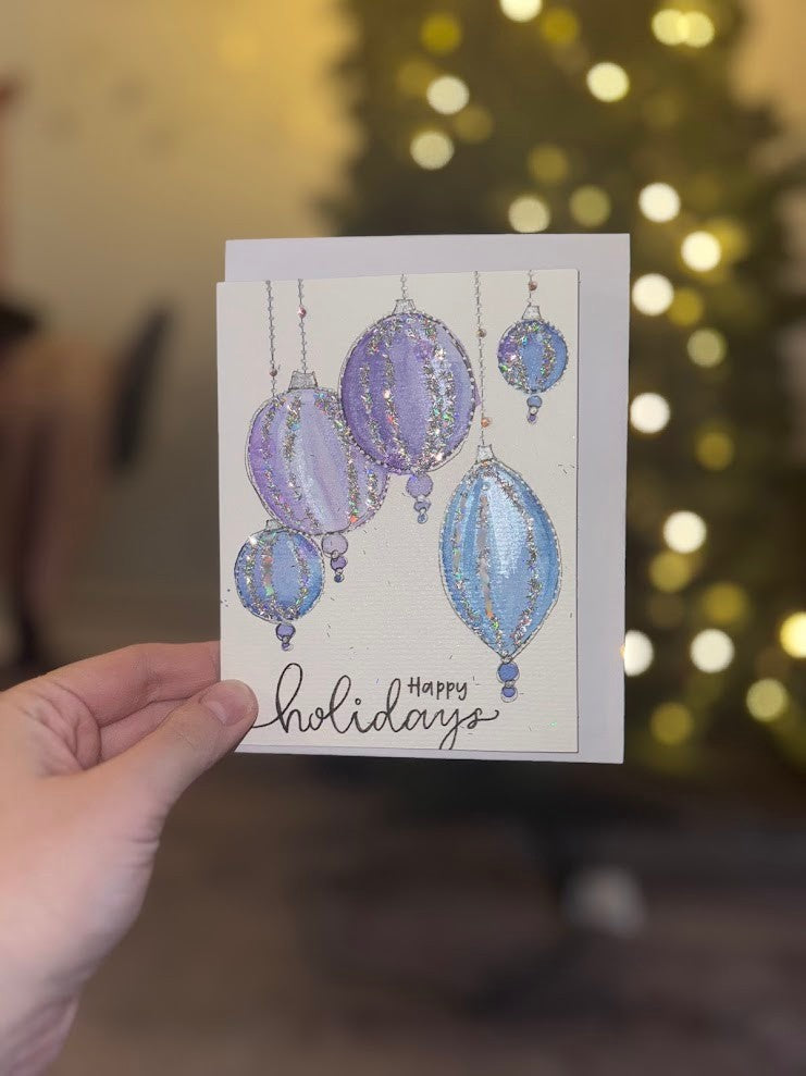 Happy Holiday Sparkle Handmade Card