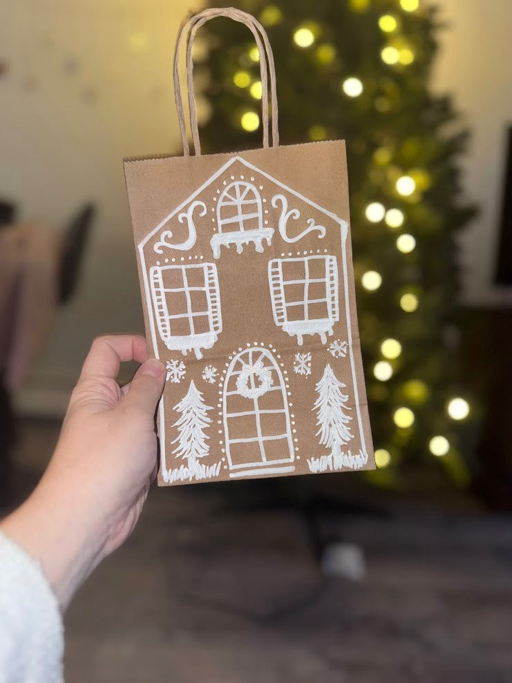 Winter Home Hand-Drawn Gift Bag