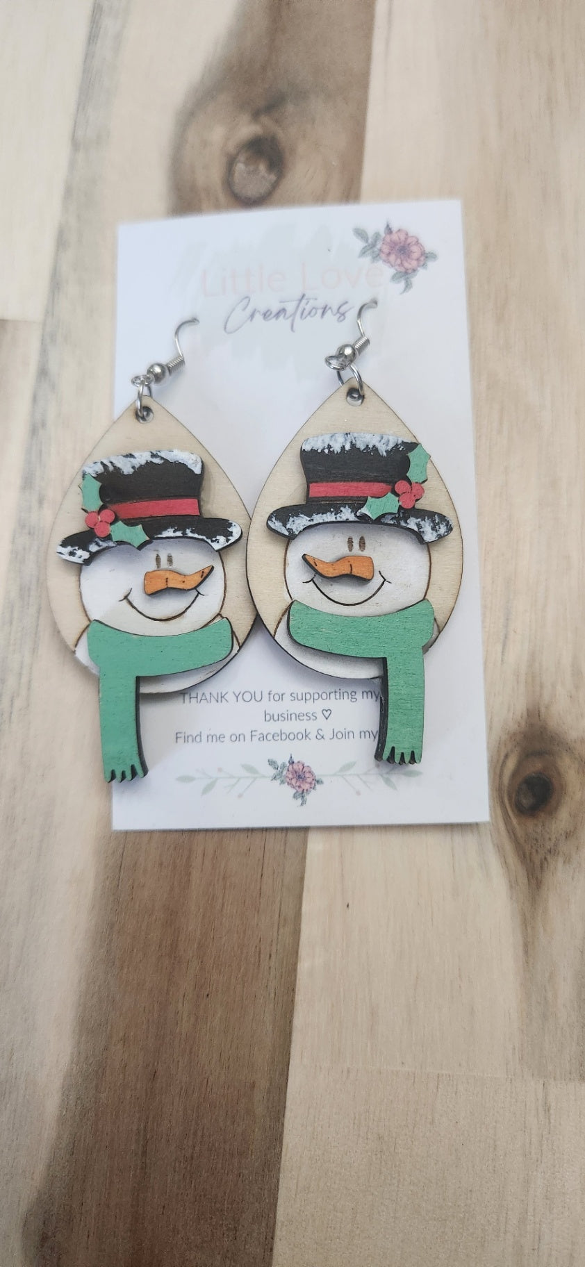 Snowman with snow dangles