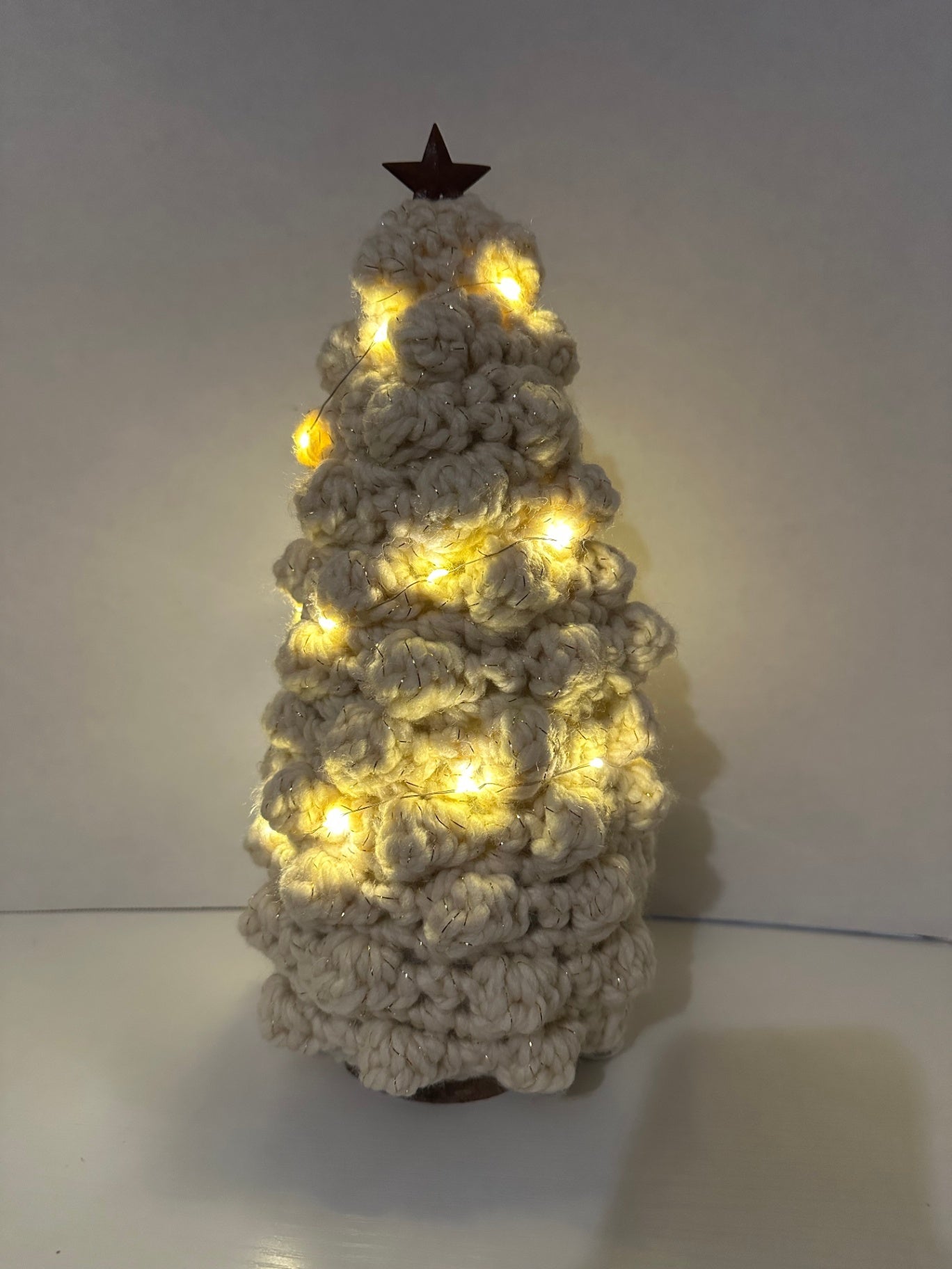 Crochet Christmas Tree | Glitter Cream