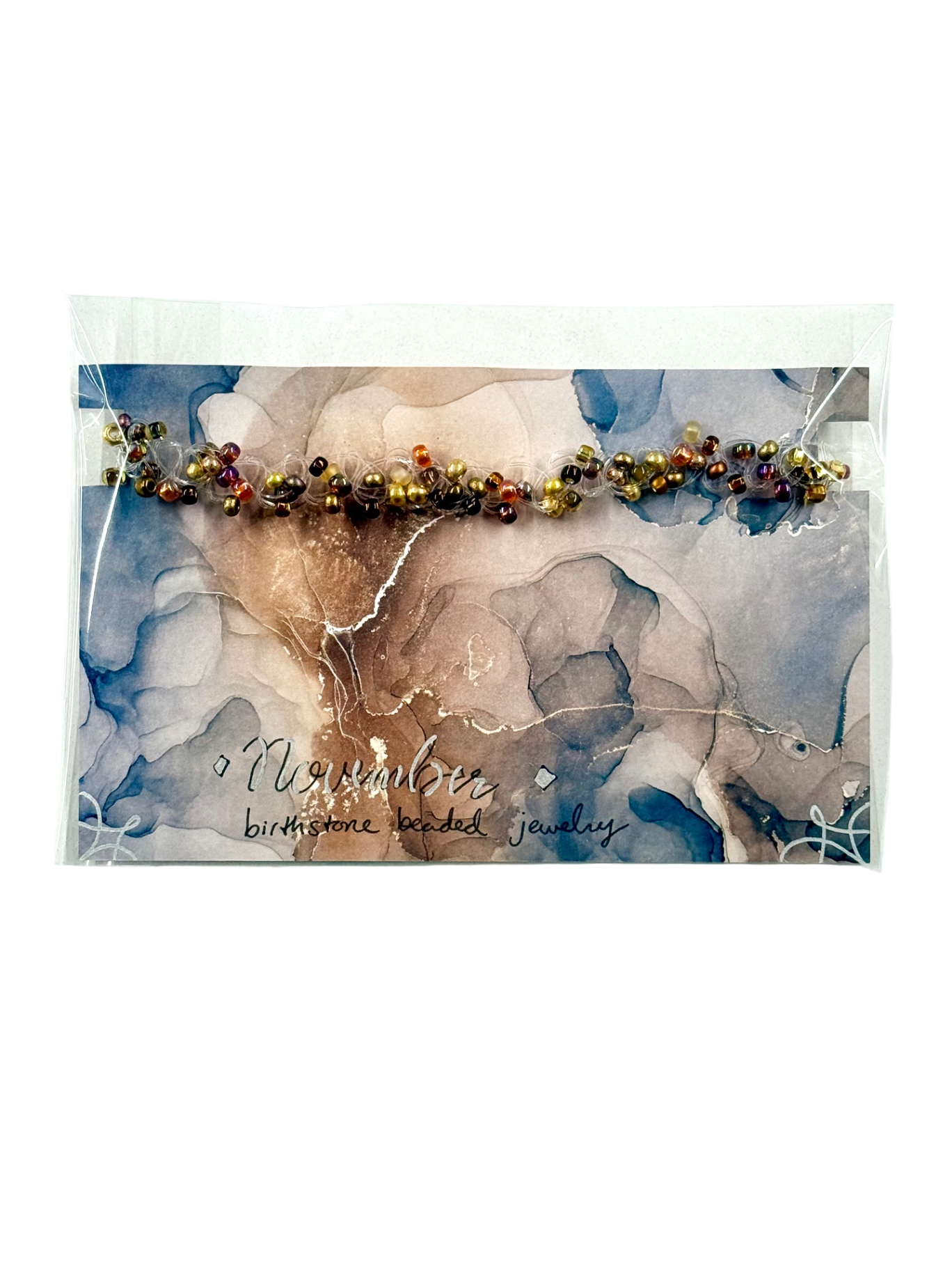 November Birthstone Citrine Twisted Beaded Multiwear Jewelry