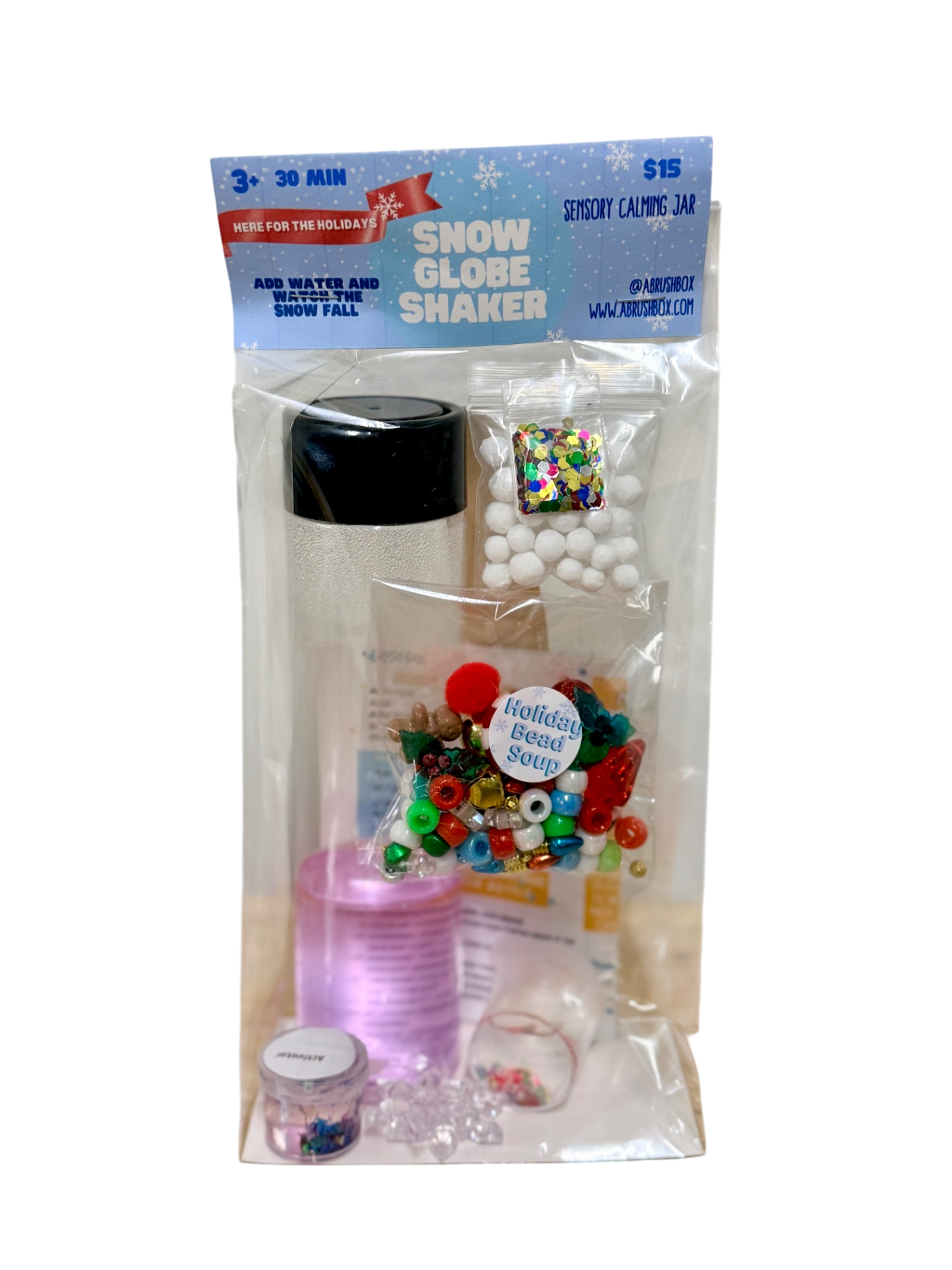 Snow Globe Shaker Sensory Calming Jar