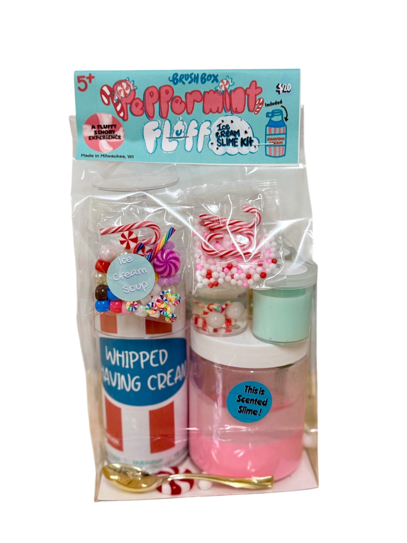 Peppermint Fluff Ice Cream Slime Kit