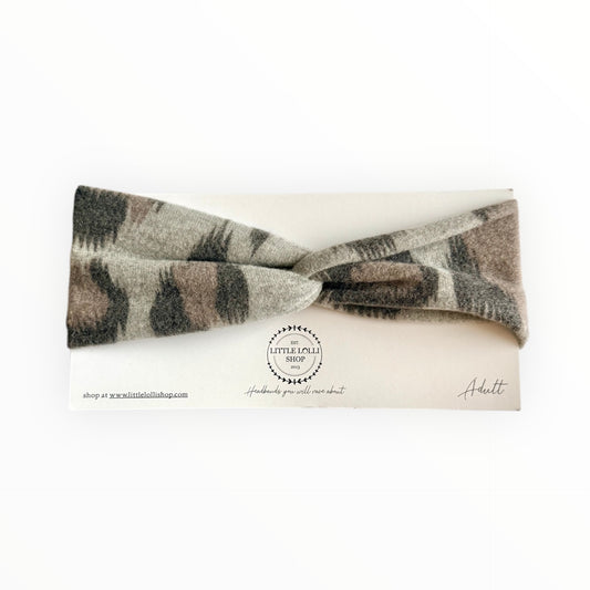 Abstract Leopard Headband