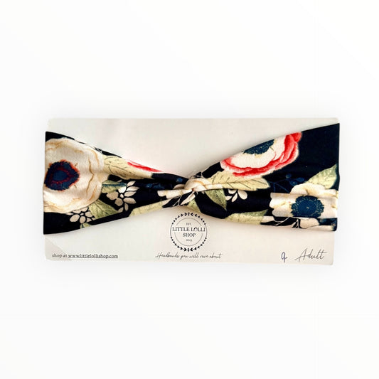Black Floral Headband