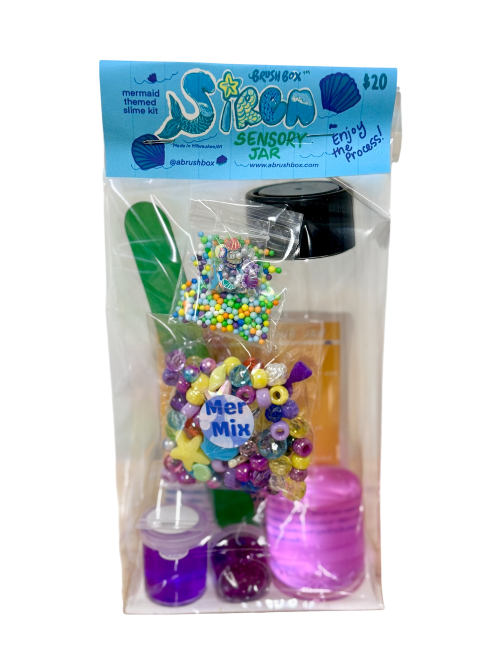 046 - Siren Sensory Jar Mermaid Slime Kit