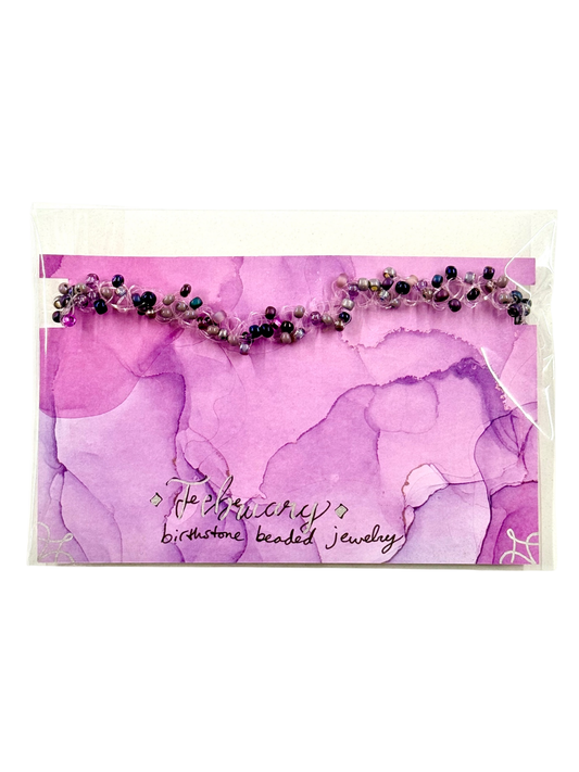 February Birthstone Amethyst Twisted Beaded Multiwear Jewelry