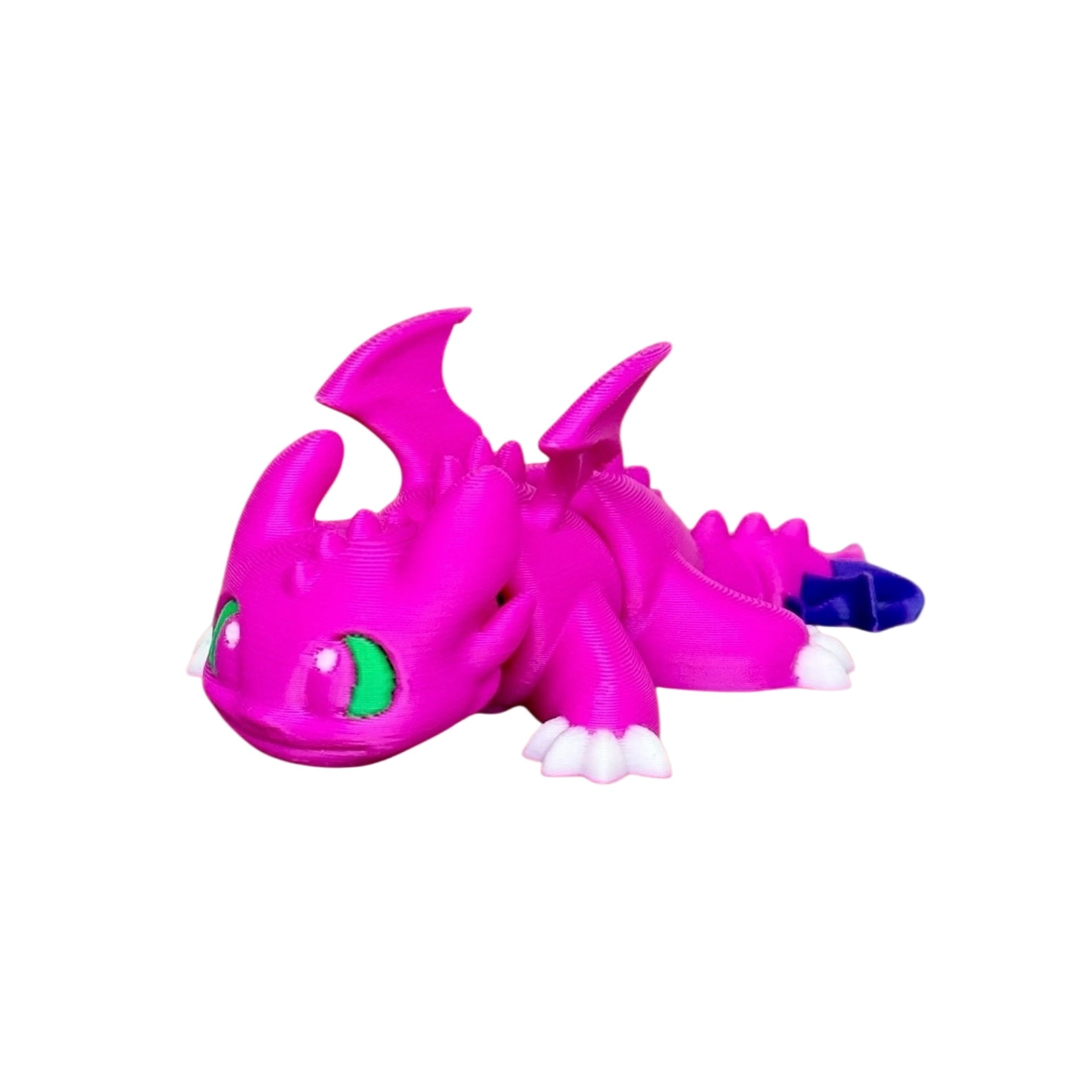 044 - 3D-Printed Pink Mini Dragon – Toothless-Inspired Figurine