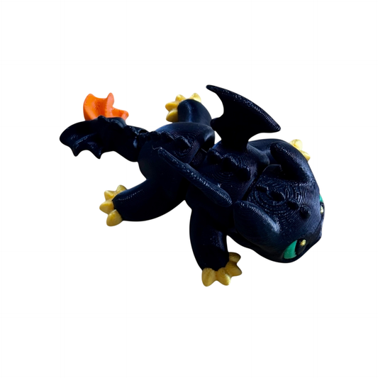044 - 3D Printed Mini Dragon "Toothless-Inspired"