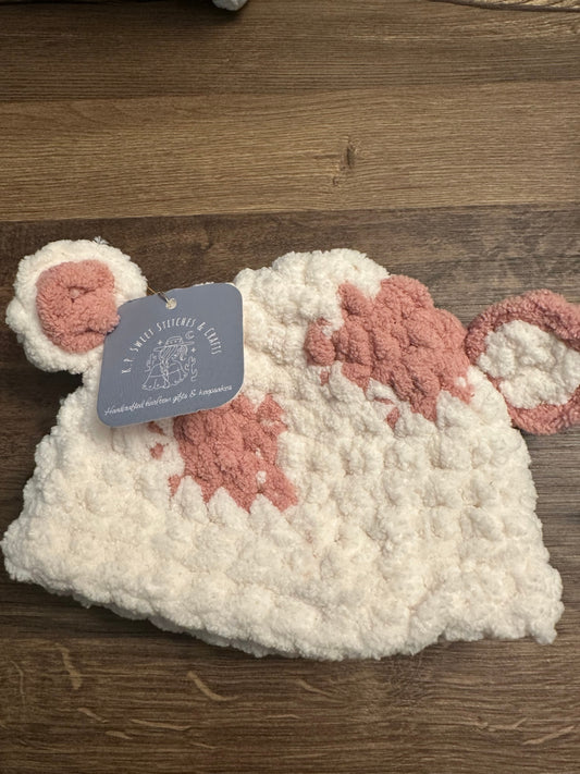 08 - Crochet Baby Bear Beanie | Baby Calf (NB)